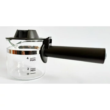 Momert 1332 eszpresszó kávéfőző üvegedény, fekete nyéllel